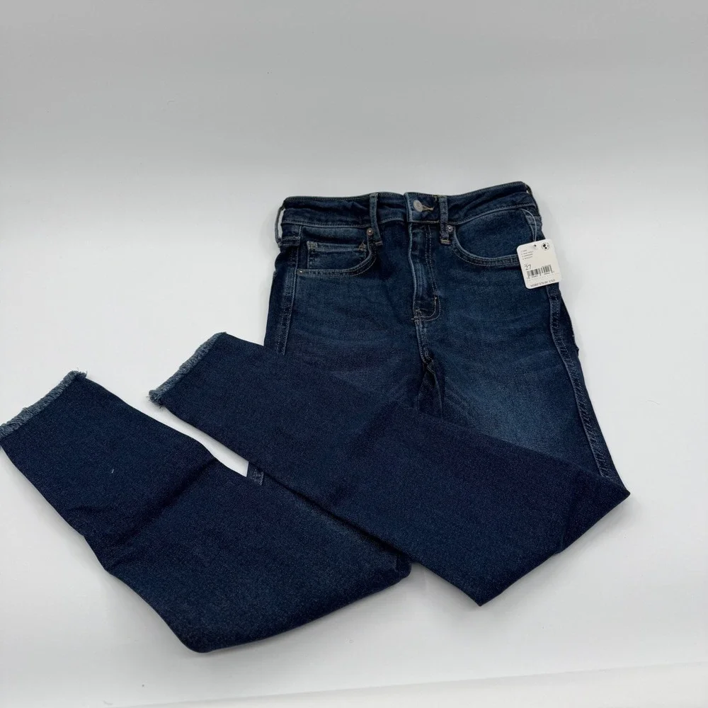 Free People We The Free Raw High‎ Rise Jegging Deep Indigo OB893288 Size 27 NEW